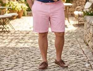 Polo Ralph Lauren Mens Shorts Pink Size 38,9 inseam Flat Front Chino 100% Catton